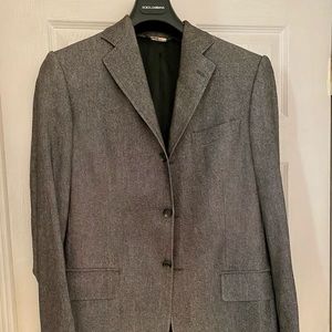 Dolce& Gabbana  Grey Hidden  three button blazer.